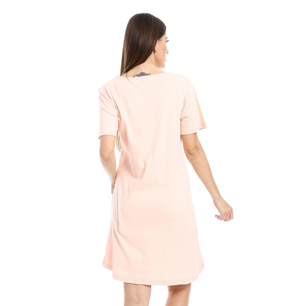 Shirt Sleep Women's Elegant With Sleeves Short 100 Cotton