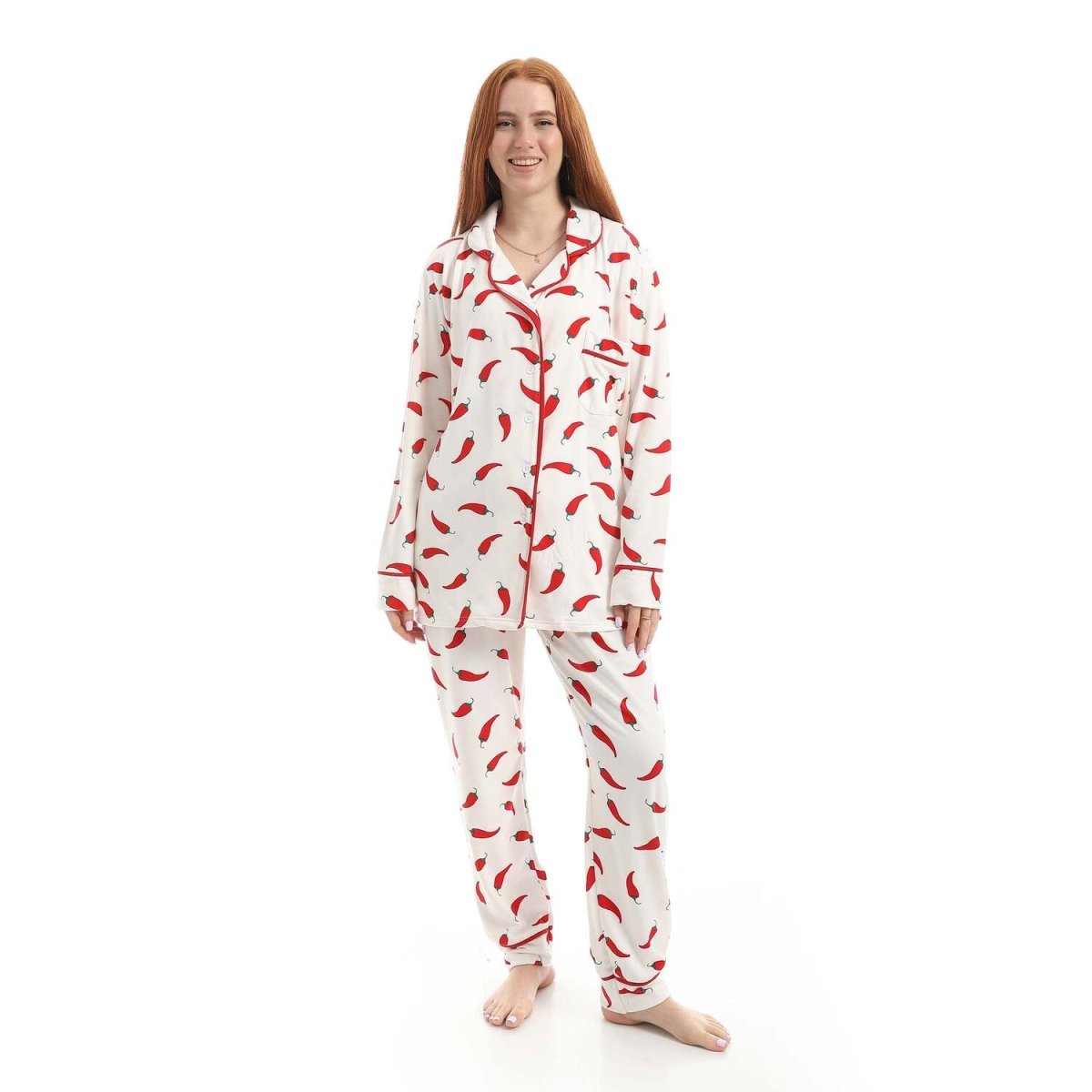 Pajamas Classic Printed Pepper With Sleeves Long