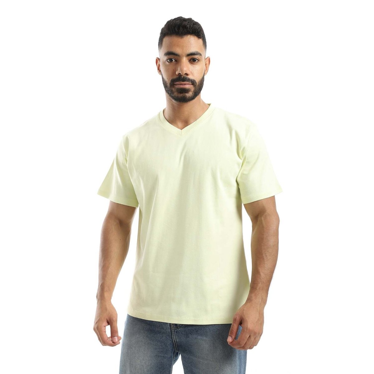 T-Shirt Men's Plain With Sleeves On V