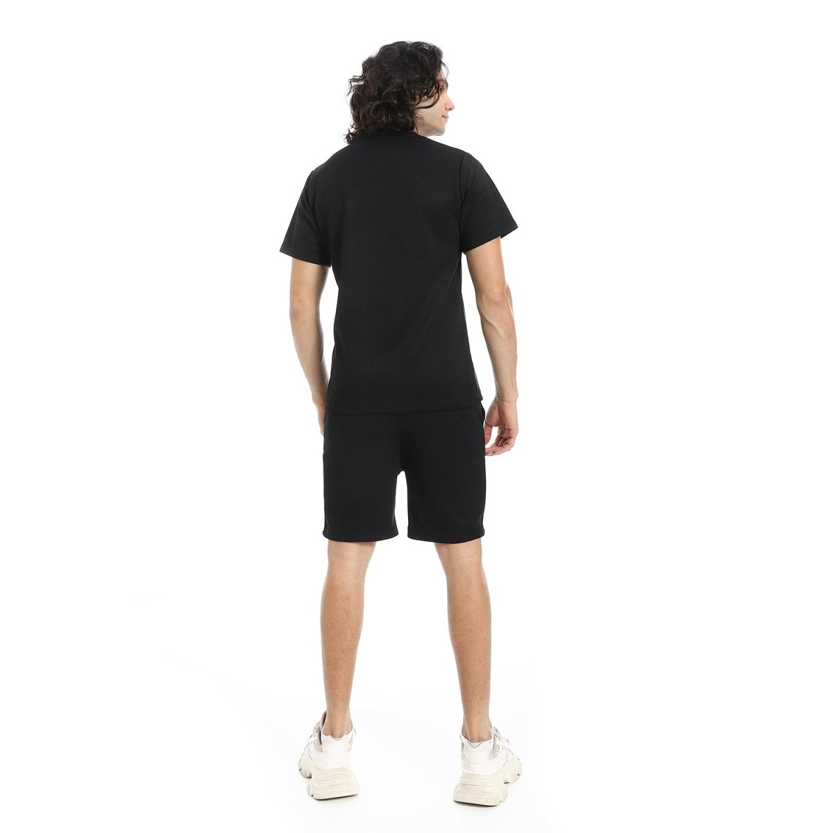 Set T-Shirt Shorts With Sleeves Short Patterned