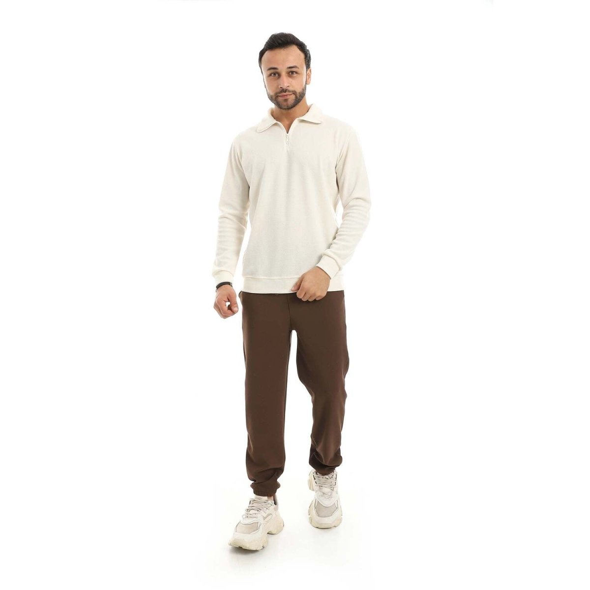 Pajamas Men's Neckline V Sleeves Long Fabric Cotton