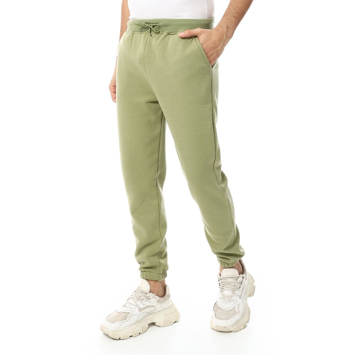 Pants Sport Comfortable Plain Waist Elastic