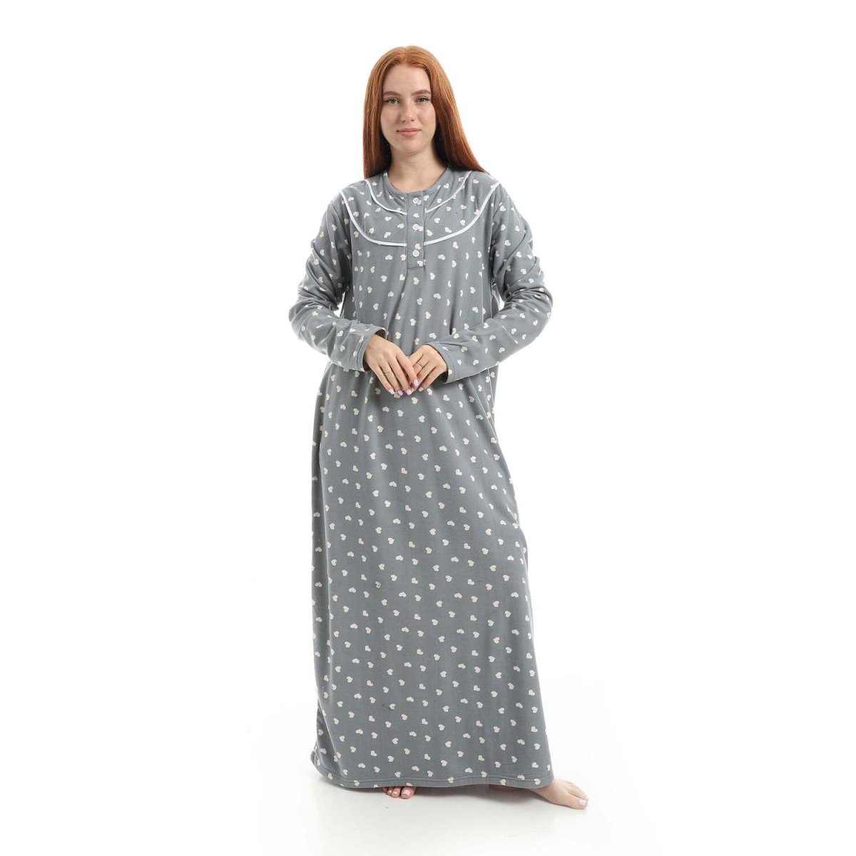 Shirt Sleep With Sleeves Printed Heart