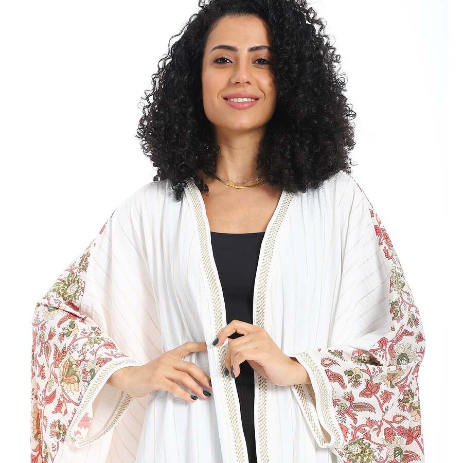 كارديجان نسائي سادة منقوش على الصدر