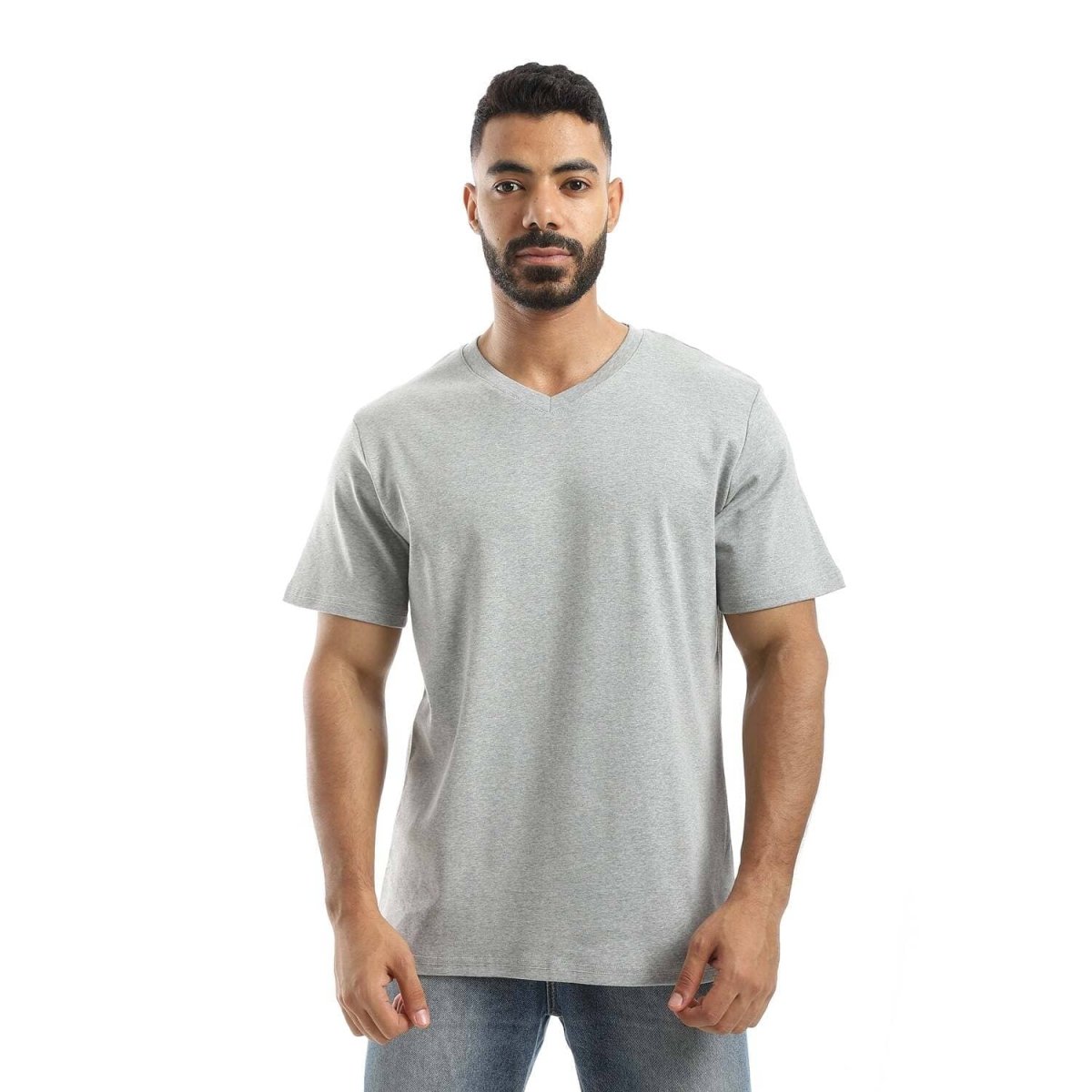 T-Shirt Men's Plain With Sleeves On V