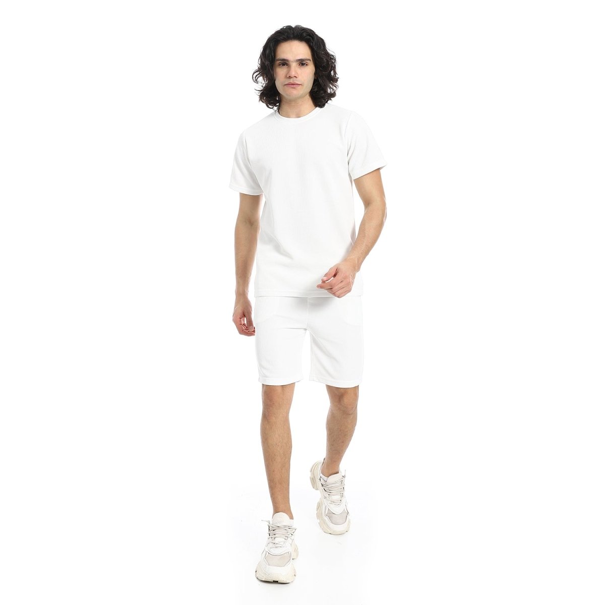 Set T-Shirt Shorts With Sleeves Short Patterned