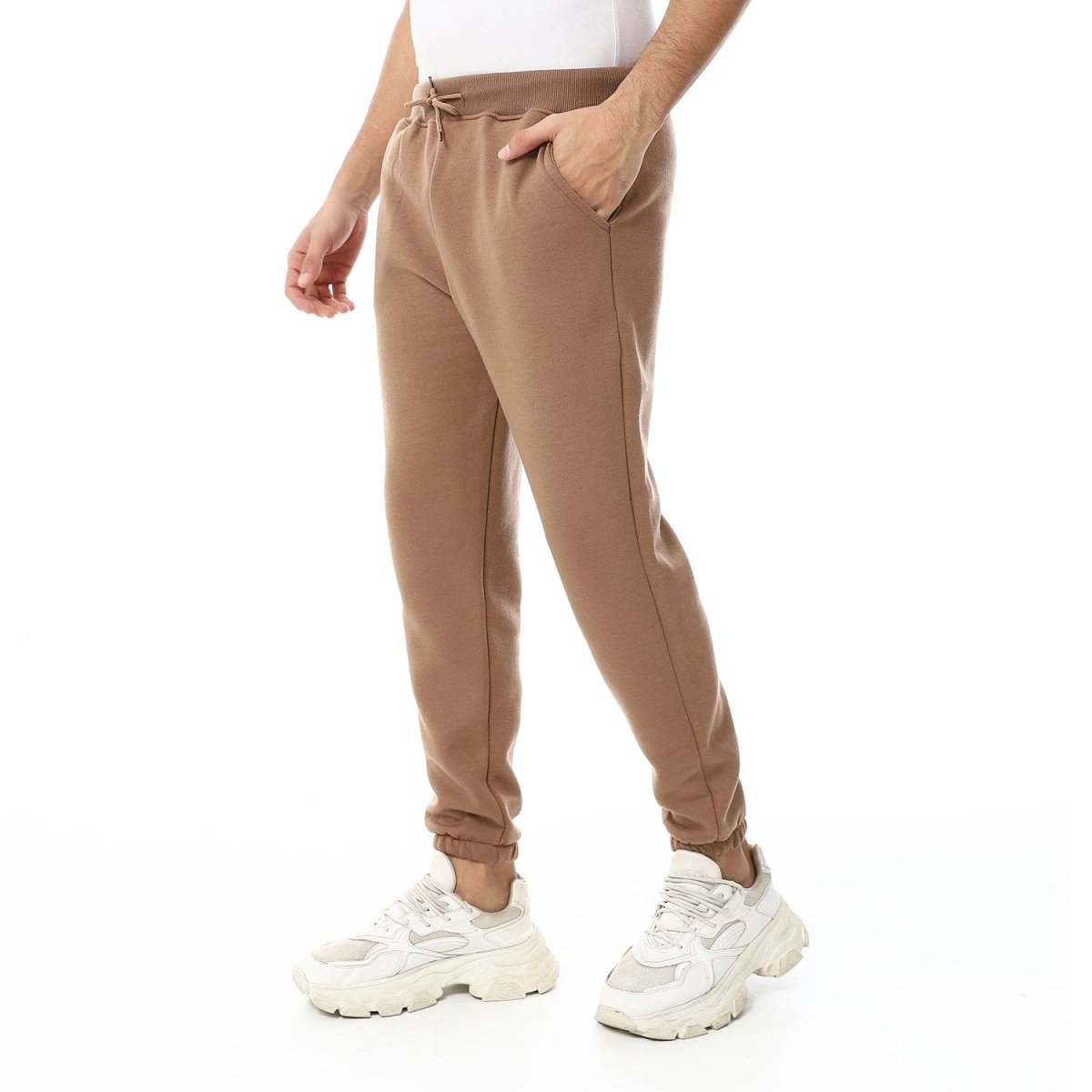 Pants Sport Comfortable Plain Waist Elastic