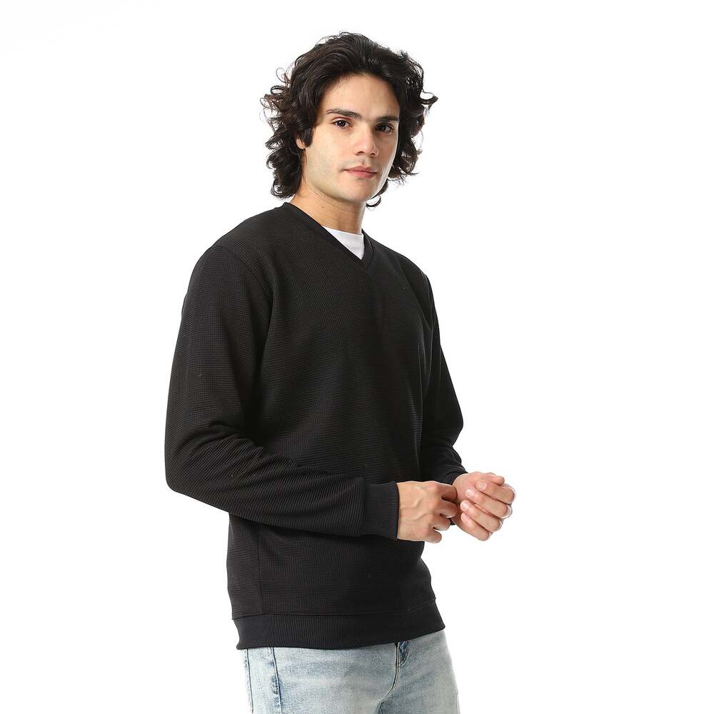 Blazer Winter Men's Woven Neckline On Shape Letter V Cotton 100
