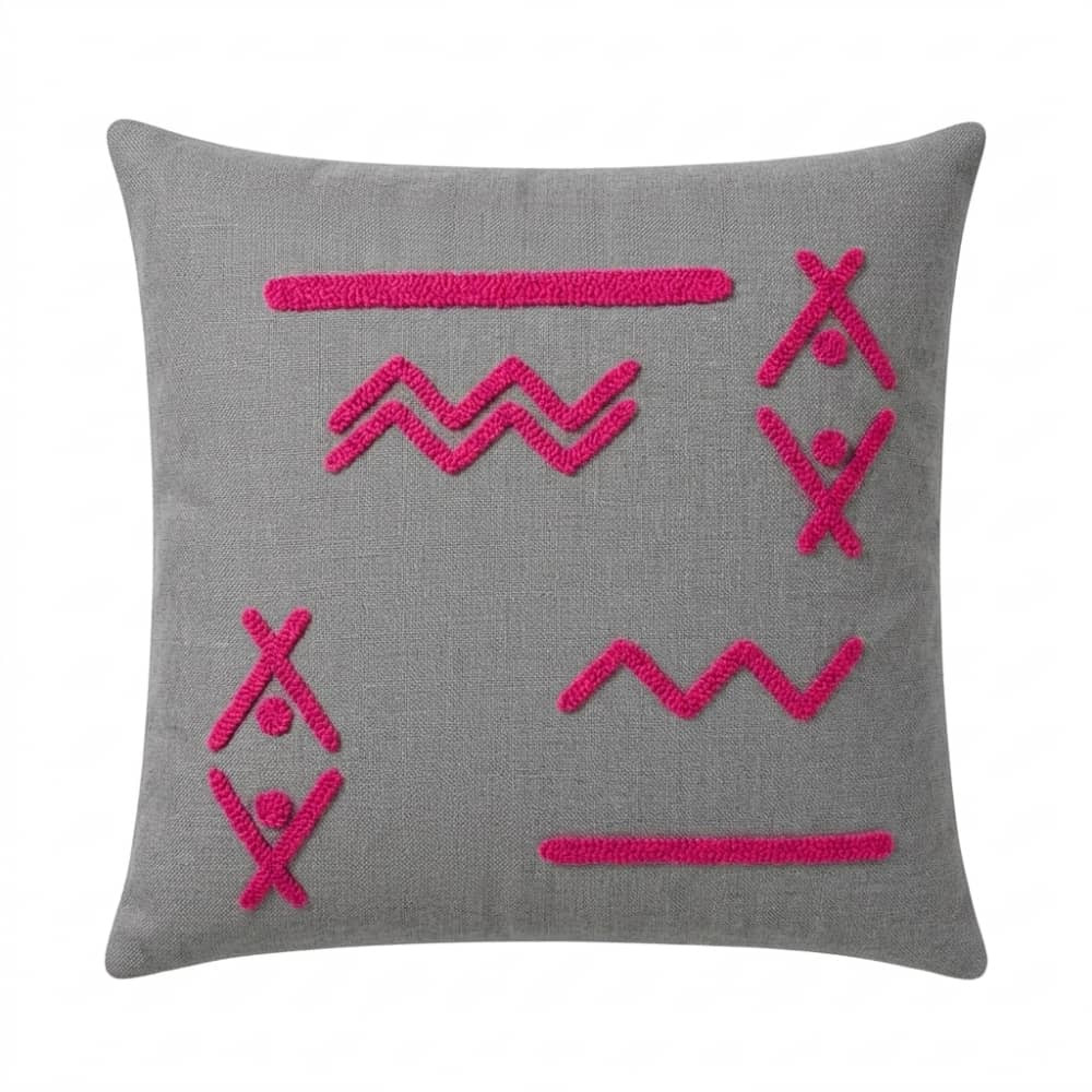 Cushion Linen Donna With Shapes Hand Made Size Colors