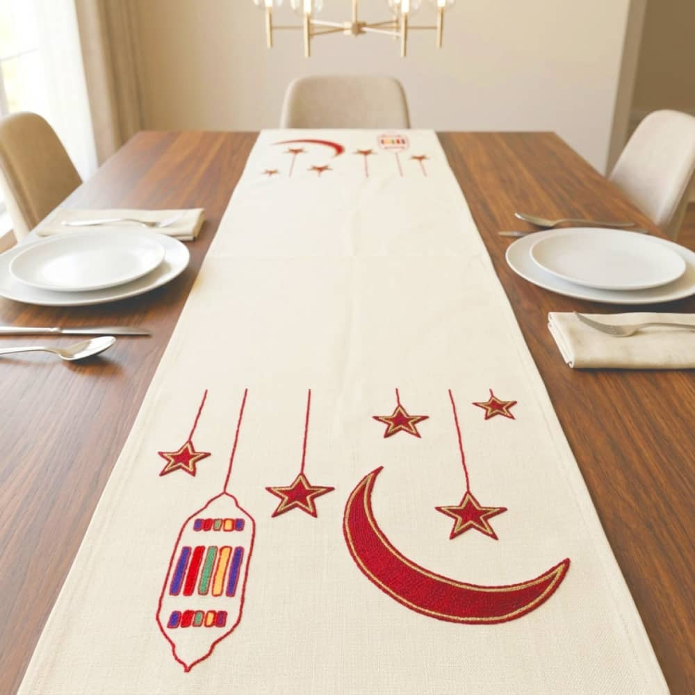Set Bedspread Cushion Crescent Ramadan Linen