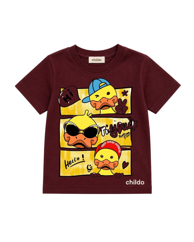 T-Shirt Summer Boys Print Duck