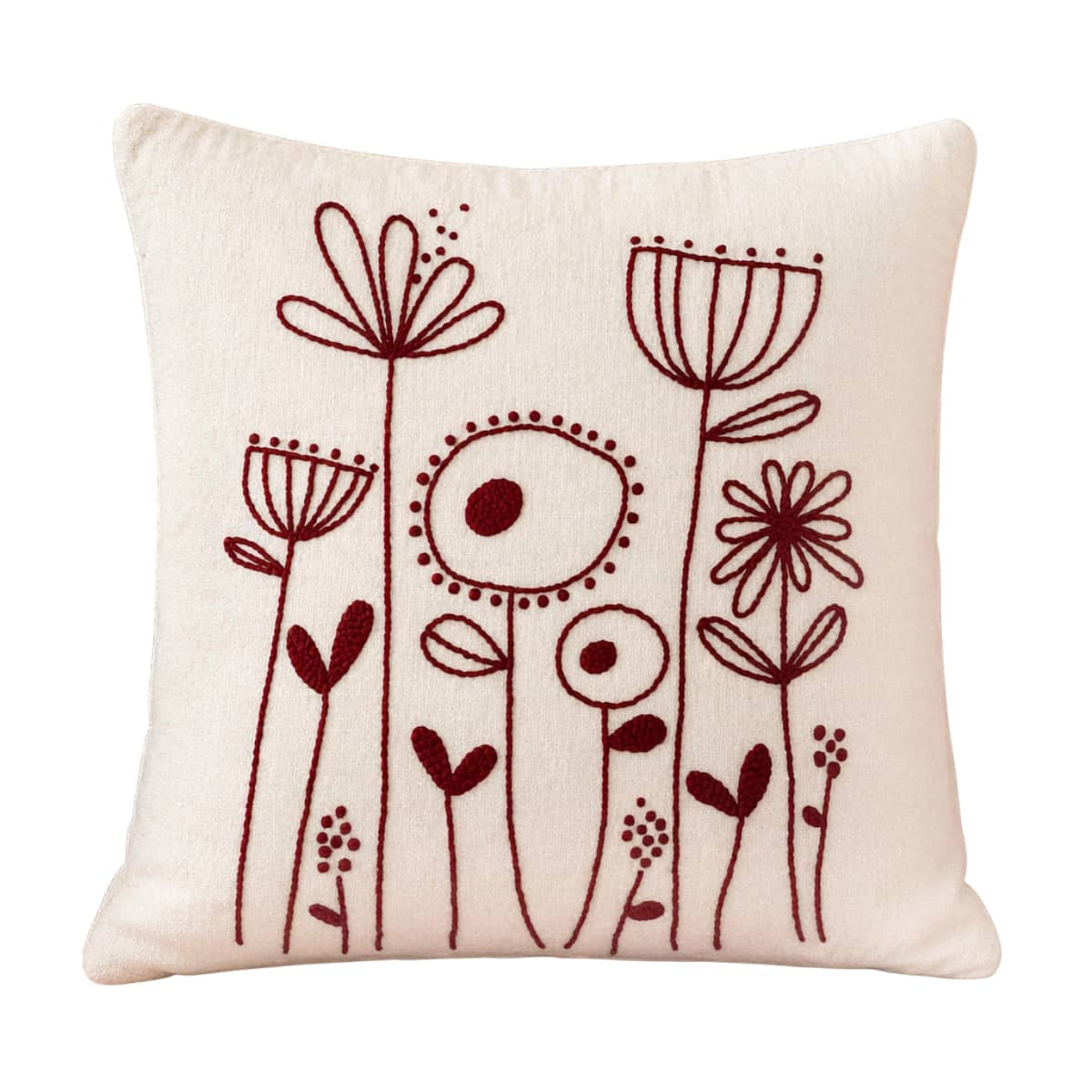 Cushion Linen Cotton Shape Flowers Hand Made Size Colors